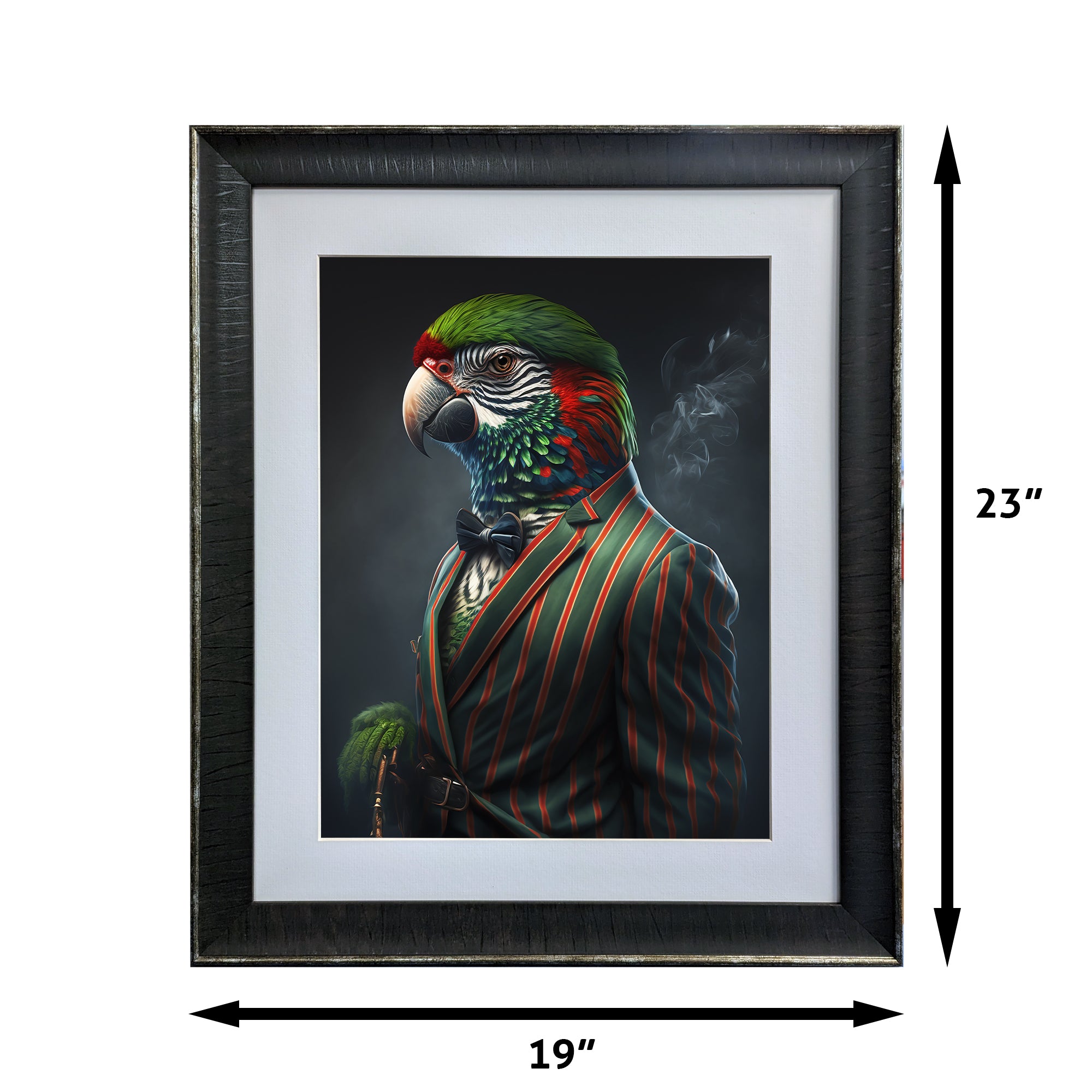 Gangster Parrot - The Zoo Mafia Collection- Framed Art Photo