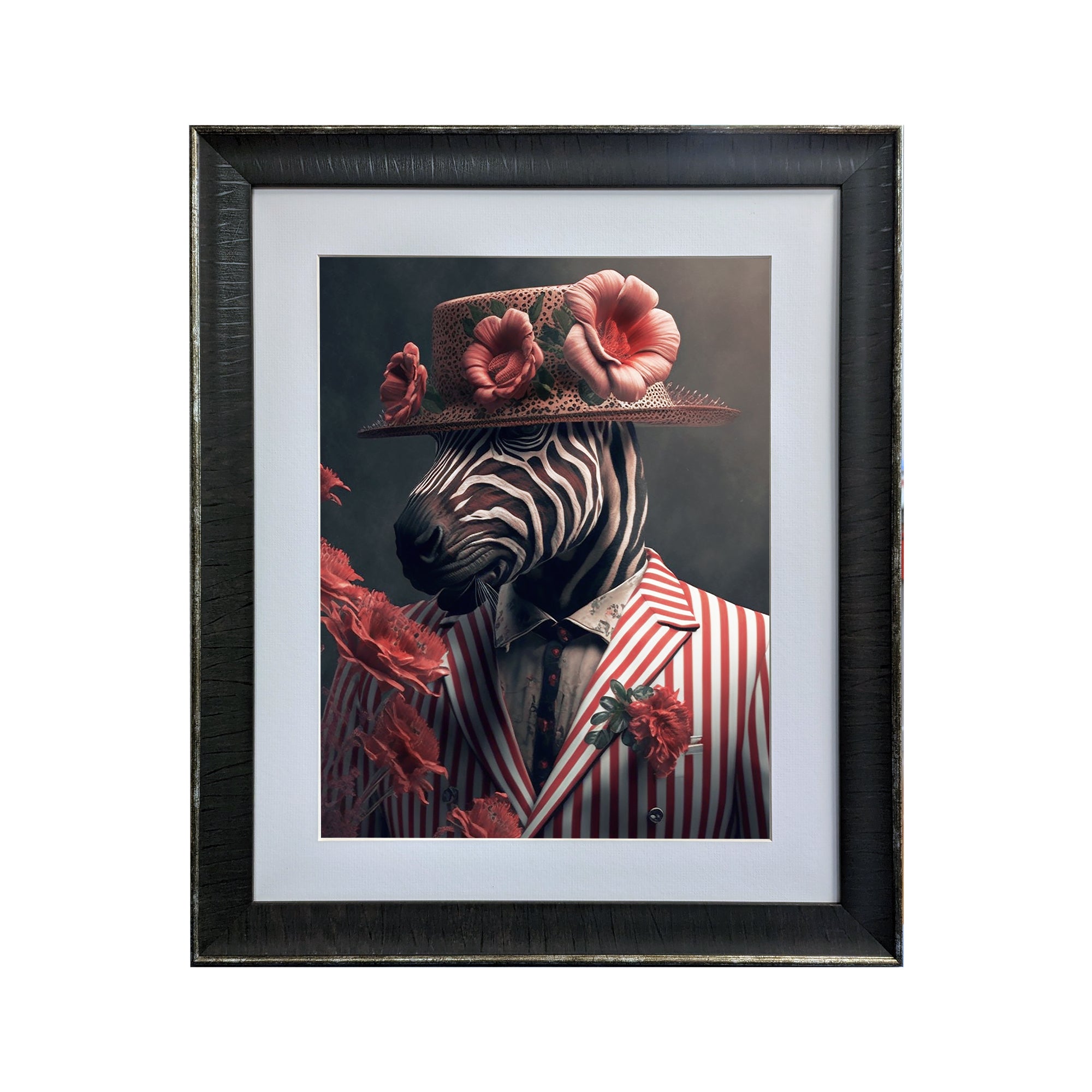 Gangster Zebra - The Zoo Mafia Collection- Framed Art Photo