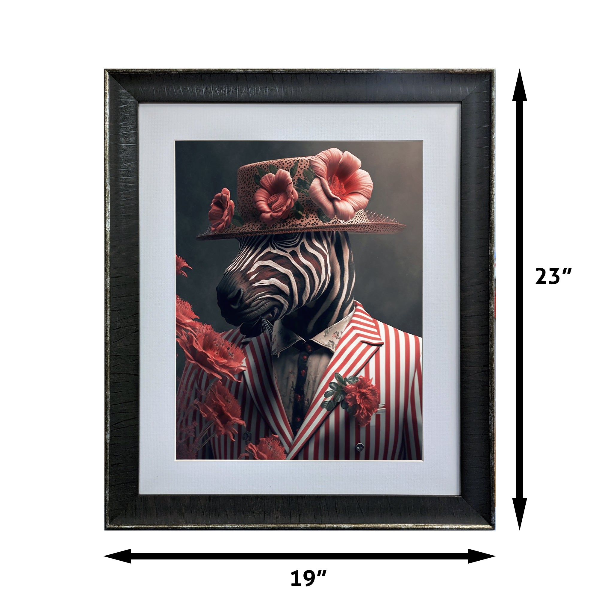 Gangster Zebra - The Zoo Mafia Collection- Framed Art Photo