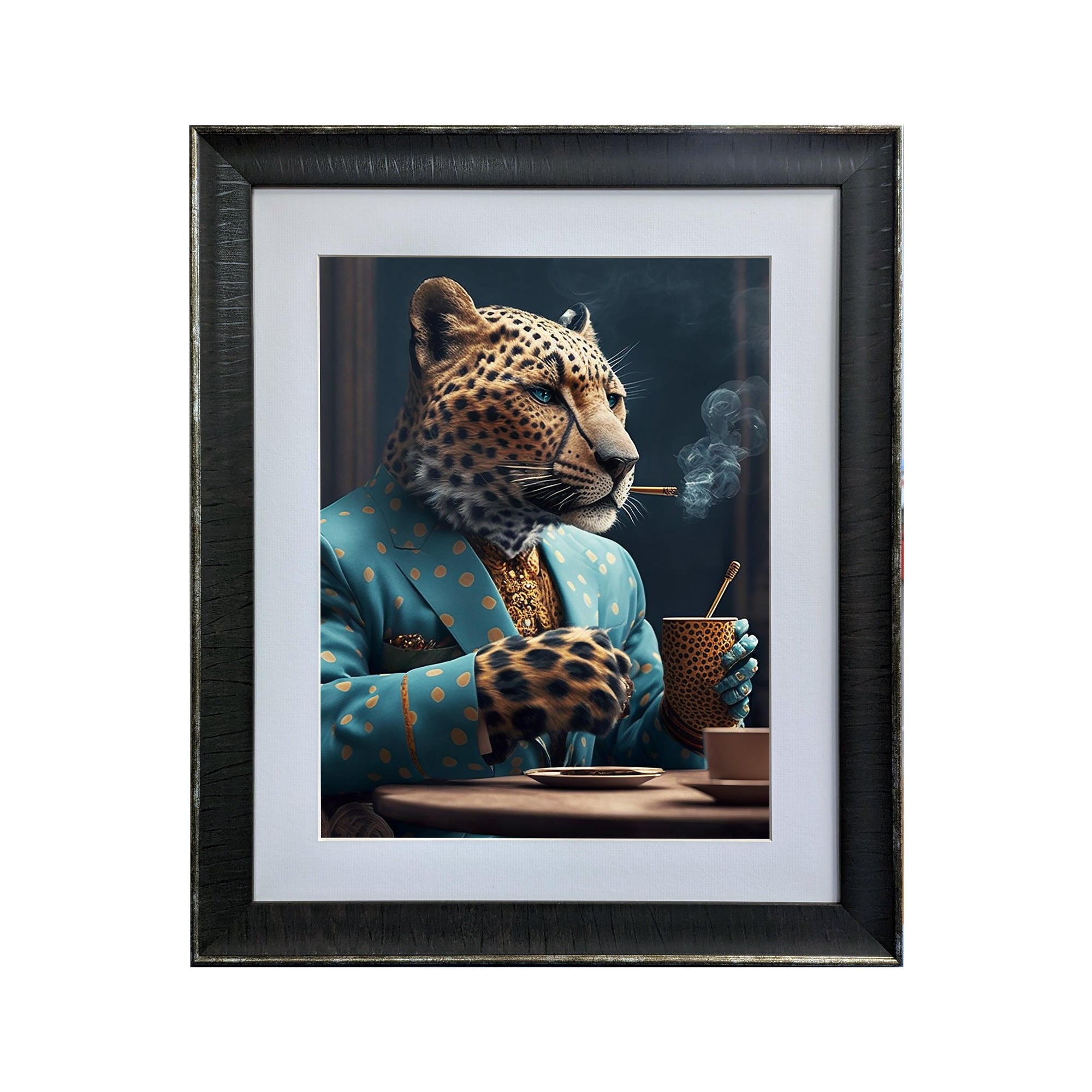 Gangster Jaguar 2 - The Zoo Mafia Collection- Framed Art Photo