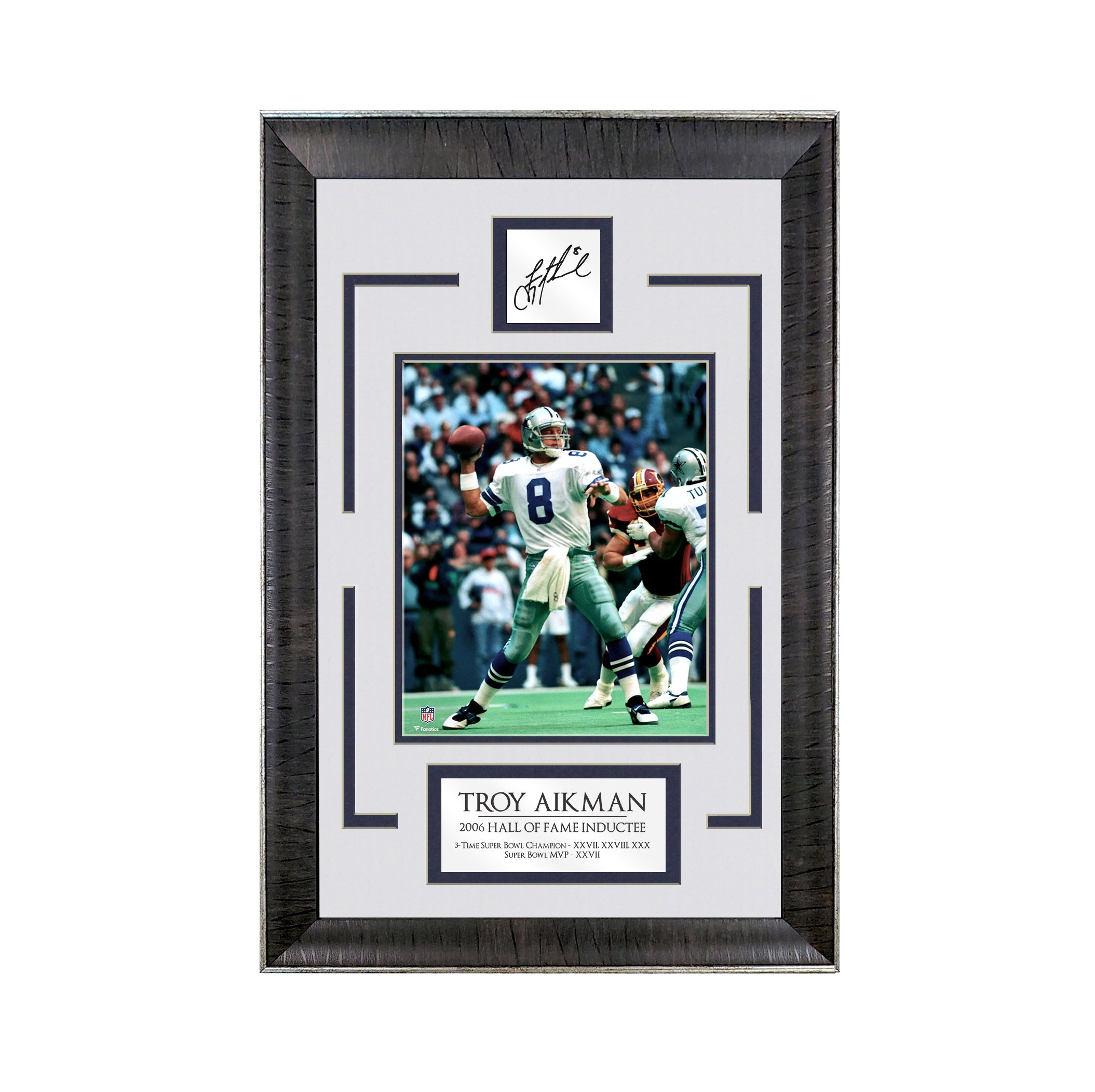 Troy Aikman - Cowboys - Hall of Fame - Spotlight Collection | 16 x 23 - Framed Football Photo