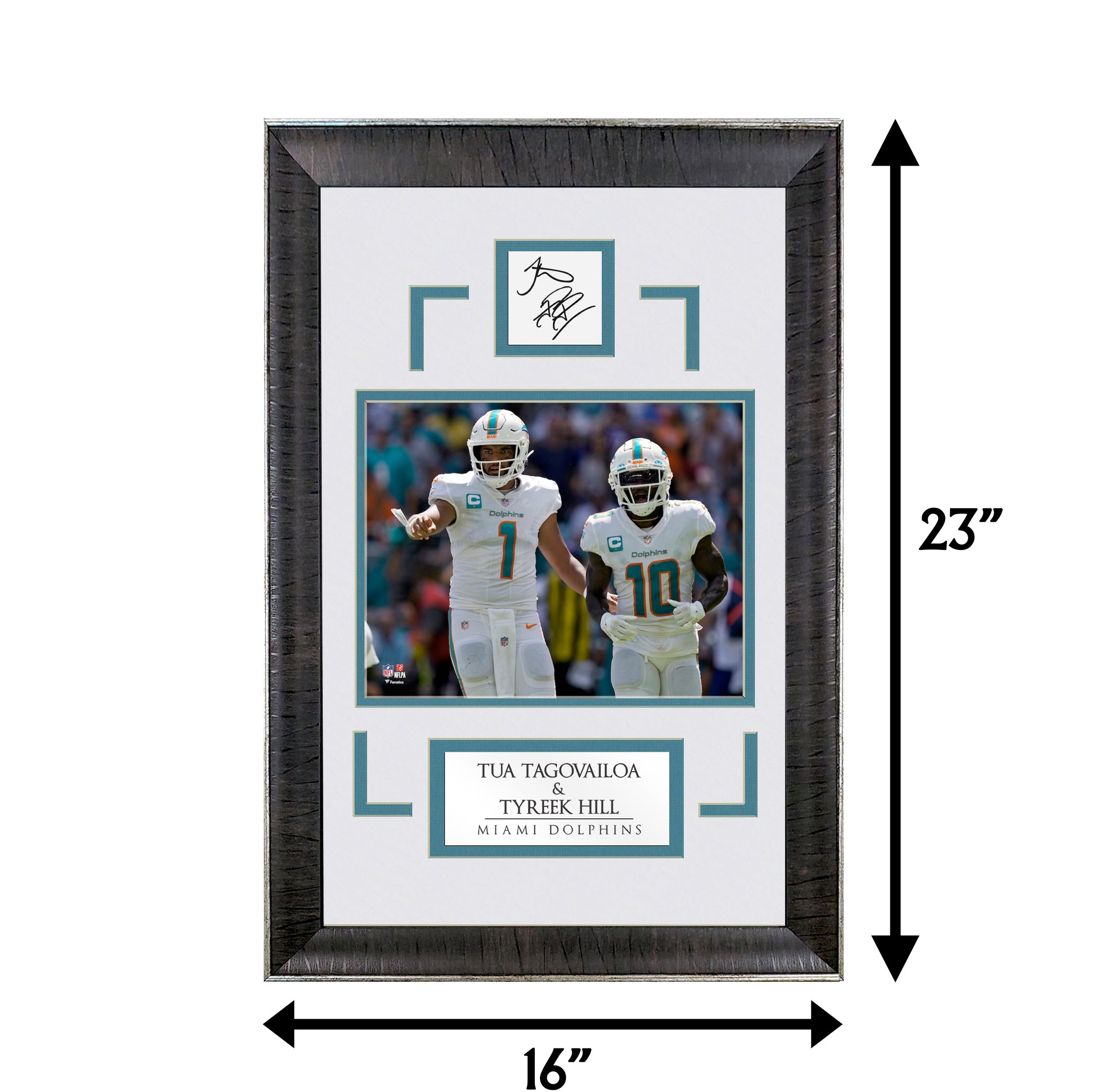 Tua & Tyreek - The Fins Connection - Spotlight Collection | 16 x 23 - Framed Football Photo