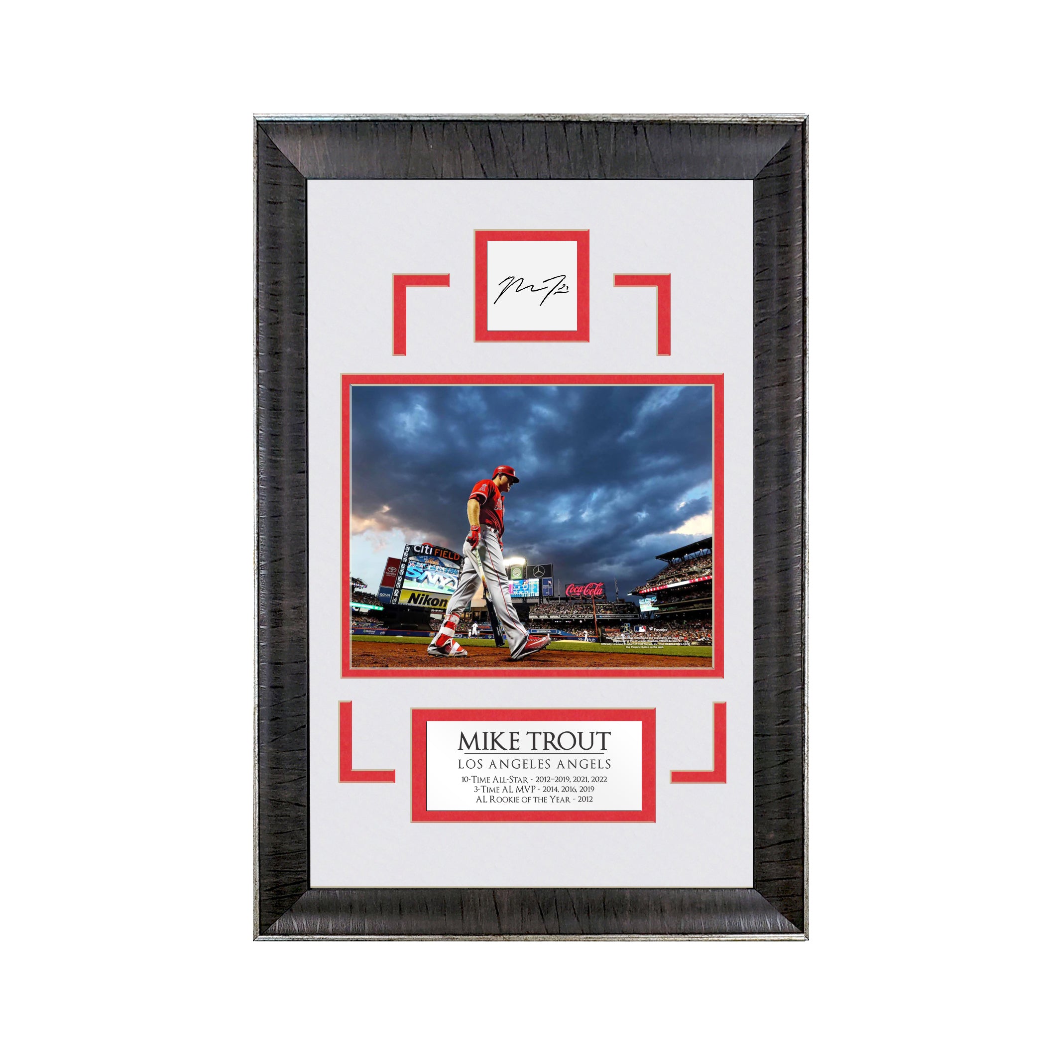 Mike Trout - The Storm is Coming - Spotlight Collection | 16 x 23 - Framed Baseball Photo