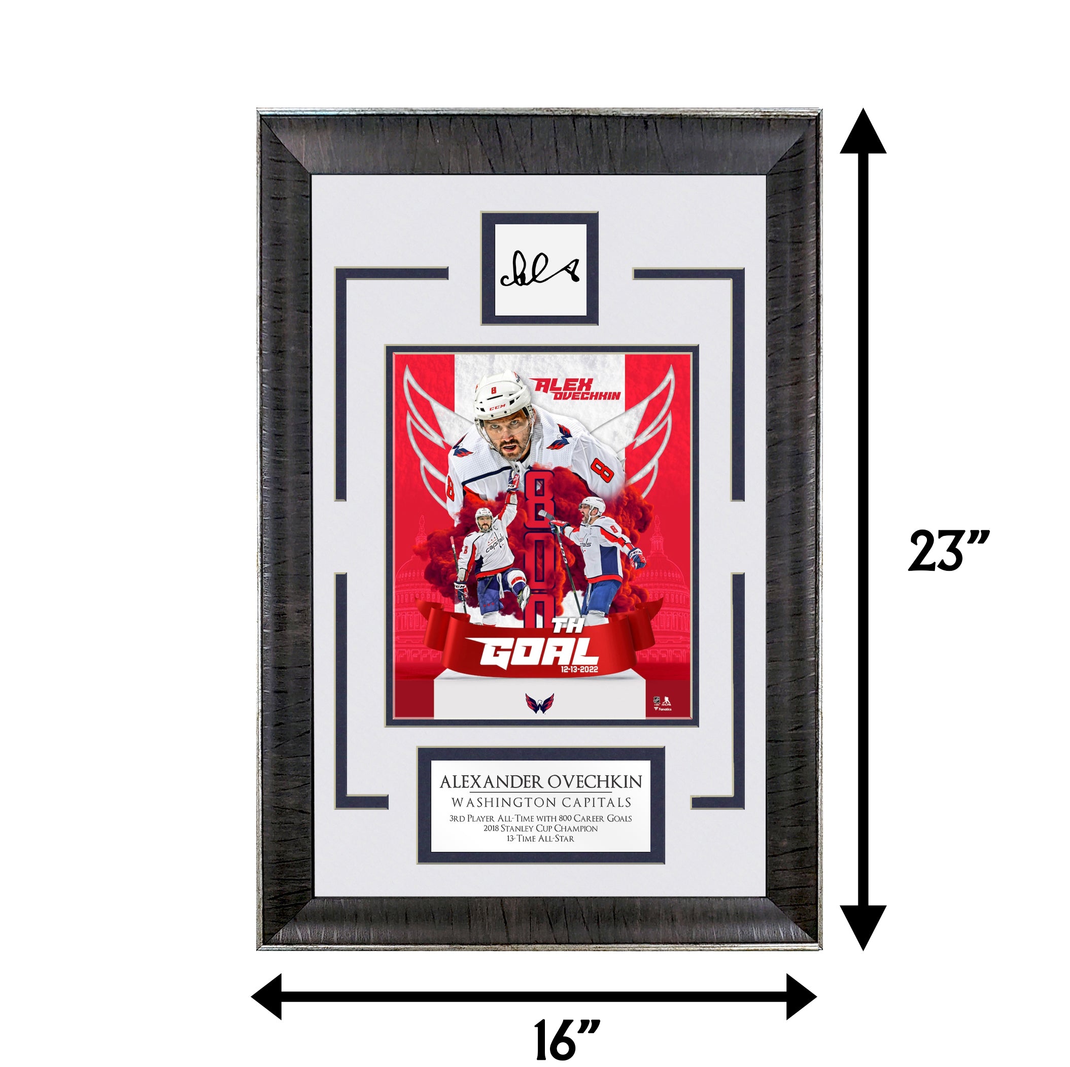 Alexander Ovechkin - 800 Career Goals - Spotlight Collection | 16 x 23 - Framed Hockey Photo